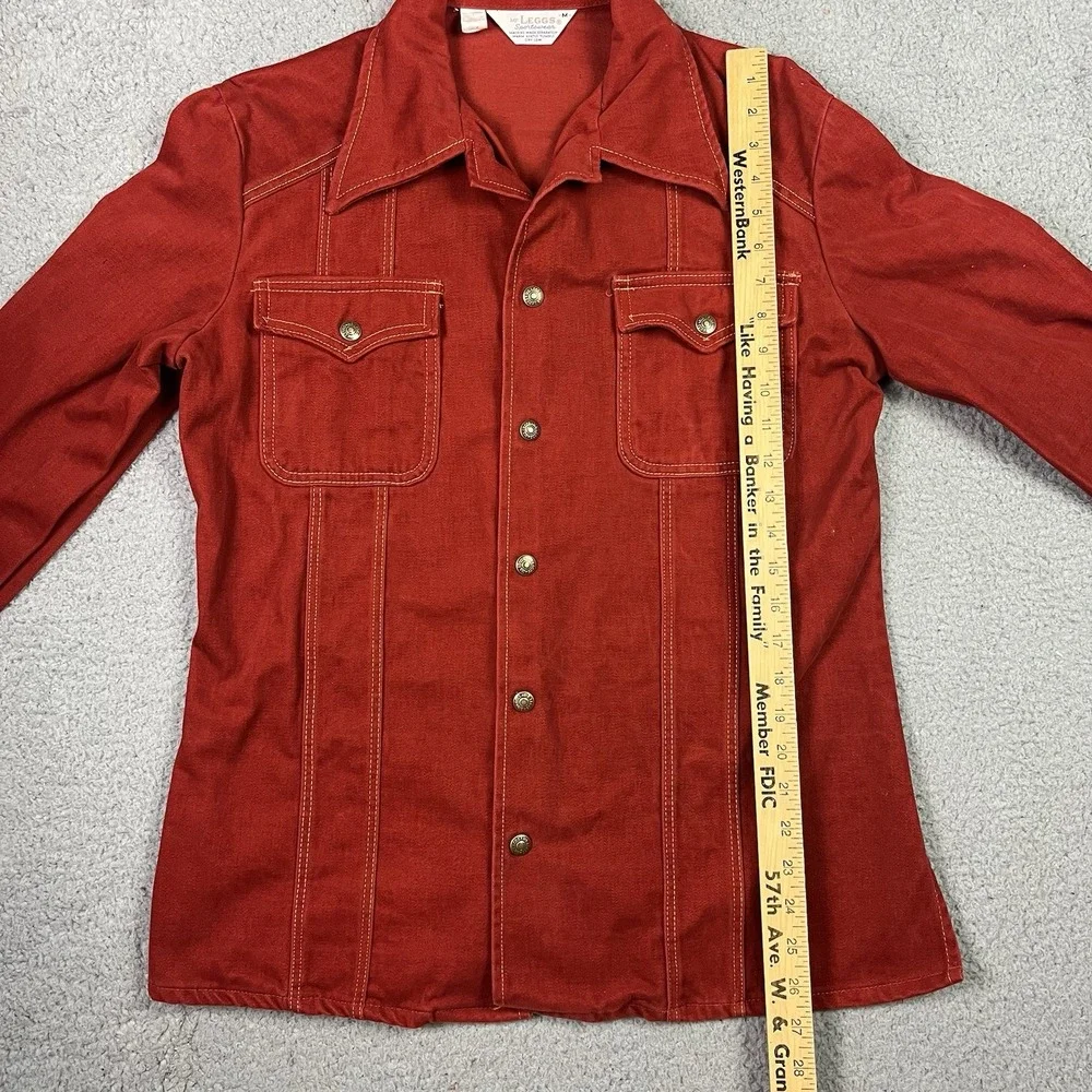 Vintage 70s Mr Leggs‎ Sportswear Jacket Red Coat & Matching Pants Western Style